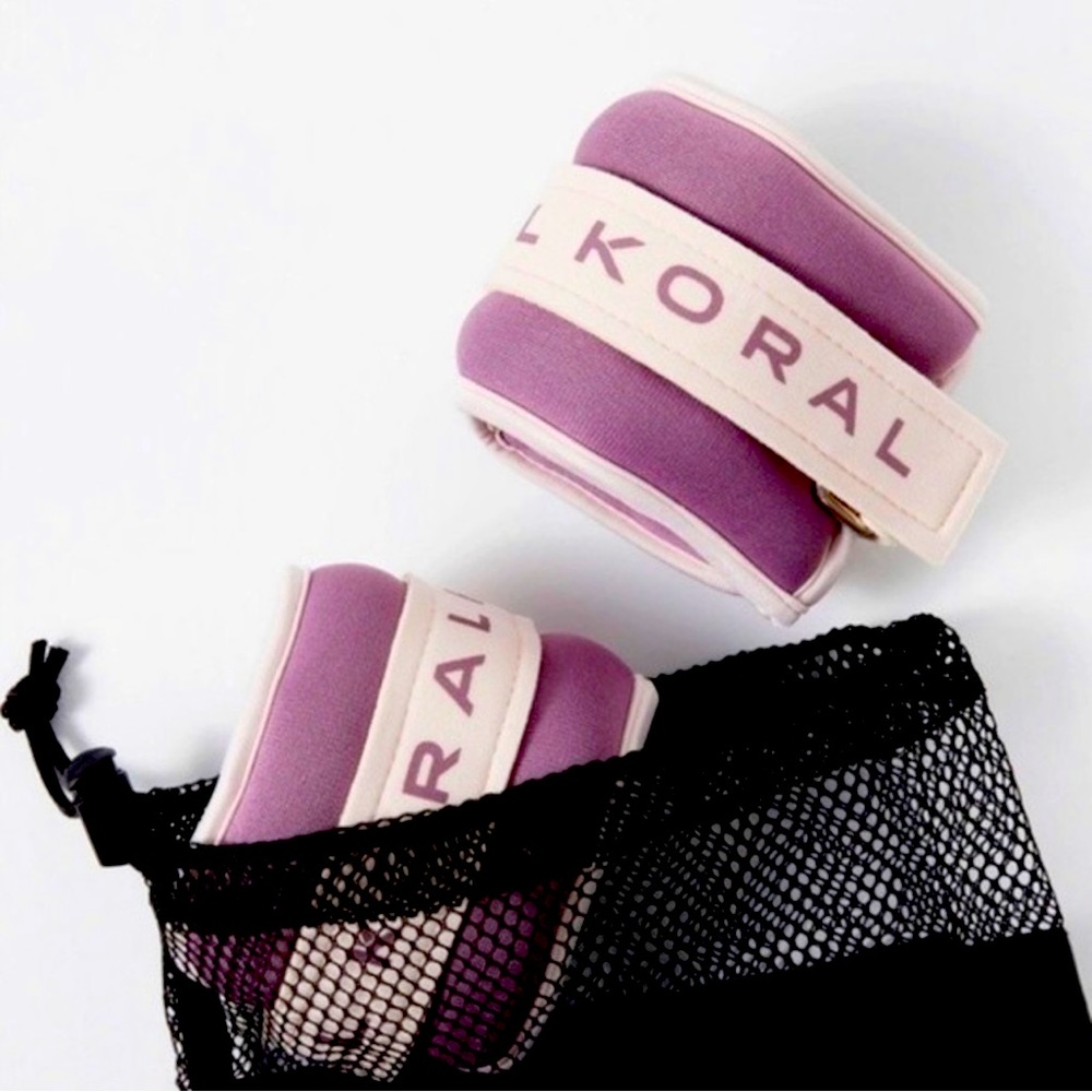 KORAL 1lb Ankle/Wrist Weights and Mesh Bag